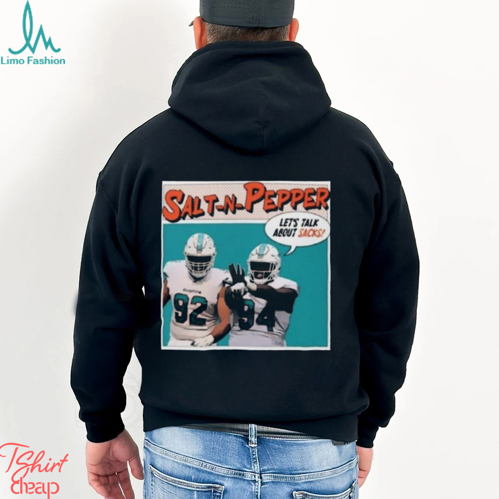 The Drunken Dolphin Salt N Pepper Let’s Talk About Sacks Shirt The Drunken Dolphin Salt N Pepper Let’s Talk About Sacks Shirt