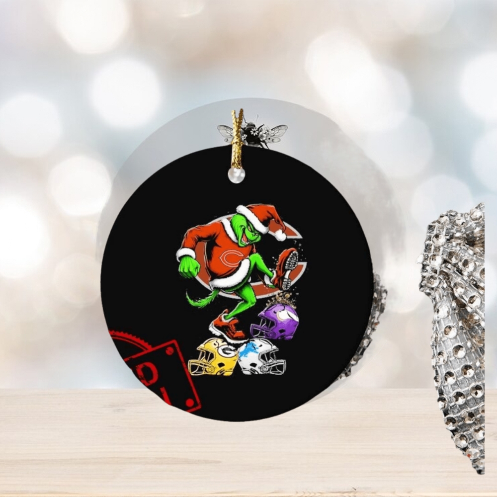 The Grinch Chicago Bears Stomp On NFL Teams Christmas Ornament The Grinch Chicago Bears Stomp On NFL Teams Christmas Ornament