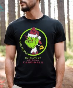 The Grinch Christmas I Hate People But I Love My Arizona Cardinals Shirt