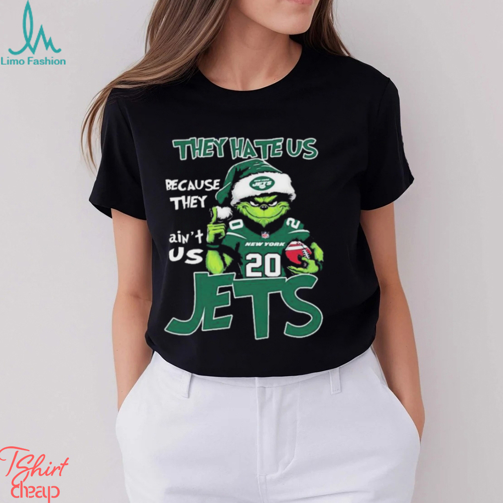 The Grinch Christmas They Hate Us Because Ain’t Us New York Jets Football Shirt The Grinch Christmas They Hate Us Because Ain’t Us New York Jets Football Shirt