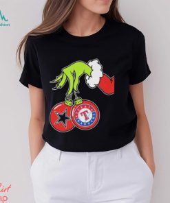 The Grinch Hand Hold Dallas Cowboys And Texas Rangers T Shirt