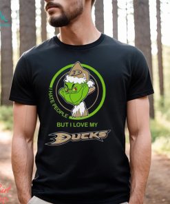 The Grinch I Hate People But I Love My Anaheim Ducks Logo T Shirt