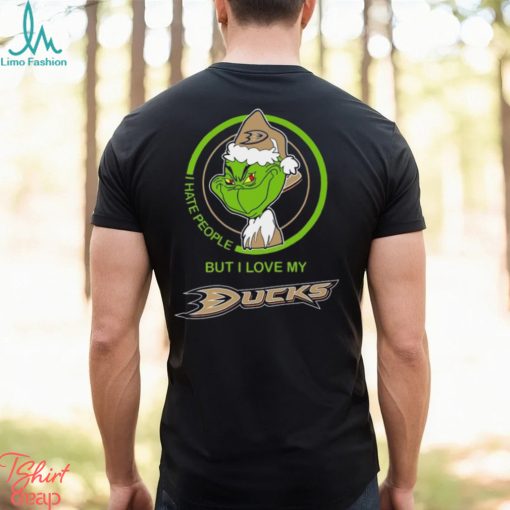 The Grinch I Hate People But I Love My Anaheim Ducks Logo T Shirt