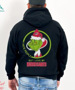 The Grinch I Hate People But I Love My Carolina Hurricanes Logo T Shirt