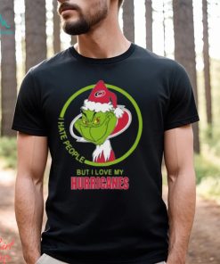 The Grinch I Hate People But I Love My Carolina Hurricanes Logo T Shirt