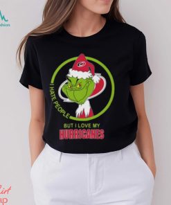 The Grinch I Hate People But I Love My Carolina Hurricanes Logo T Shirt