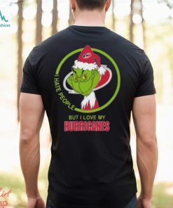 The Grinch I Hate People But I Love My Carolina Hurricanes Logo T Shirt