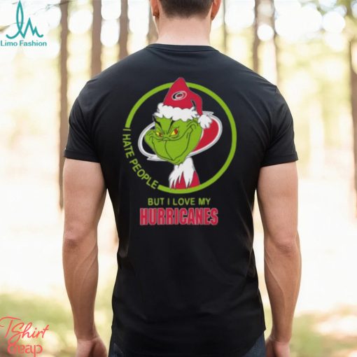 The Grinch I Hate People But I Love My Carolina Hurricanes Logo T Shirt