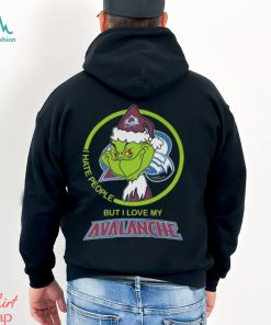 The Grinch I Hate People But I Love My Colorado Avalanche Logo T Shirt