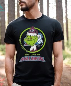 The Grinch I Hate People But I Love My Colorado Avalanche Logo T Shirt