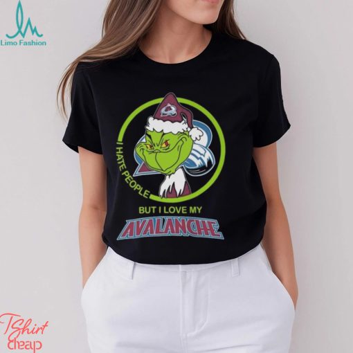 The Grinch I Hate People But I Love My Colorado Avalanche Logo T Shirt