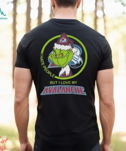 The Grinch I Hate People But I Love My Colorado Avalanche Logo T Shirt