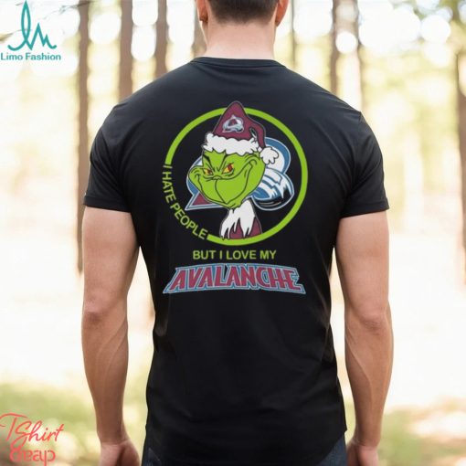 The Grinch I Hate People But I Love My Colorado Avalanche Logo T Shirt