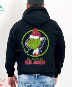 The Grinch I Hate People But I Love My Columbus Blue Jackets Logo T Shirt