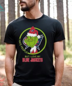 The Grinch I Hate People But I Love My Columbus Blue Jackets Logo T Shirt