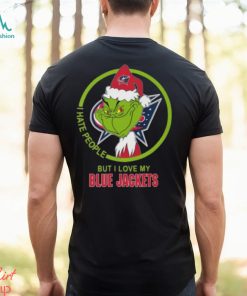 The Grinch I Hate People But I Love My Columbus Blue Jackets Logo T Shirt