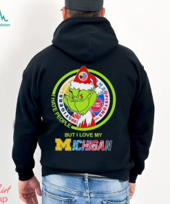 The Grinch I Hate People But I Love My Michigan Sports Teams Logo Tee Shirt