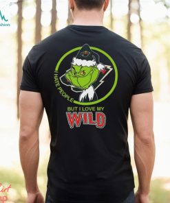 The Grinch I Hate People But I Love My Minnesota Wild Logo T Shirt