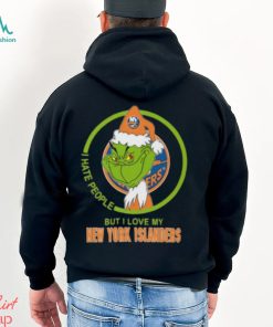 The Grinch I Hate People But I Love My New York Islanders Logo T Shirt