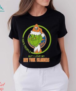 The Grinch I Hate People But I Love My New York Islanders Logo T Shirt