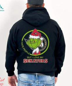 The Grinch I Hate People But I Love My Ottawa Senators Logo T Shirt