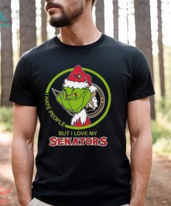 The Grinch I Hate People But I Love My Ottawa Senators Logo T Shirt