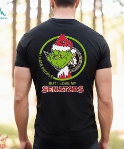 The Grinch I Hate People But I Love My Ottawa Senators Logo T Shirt