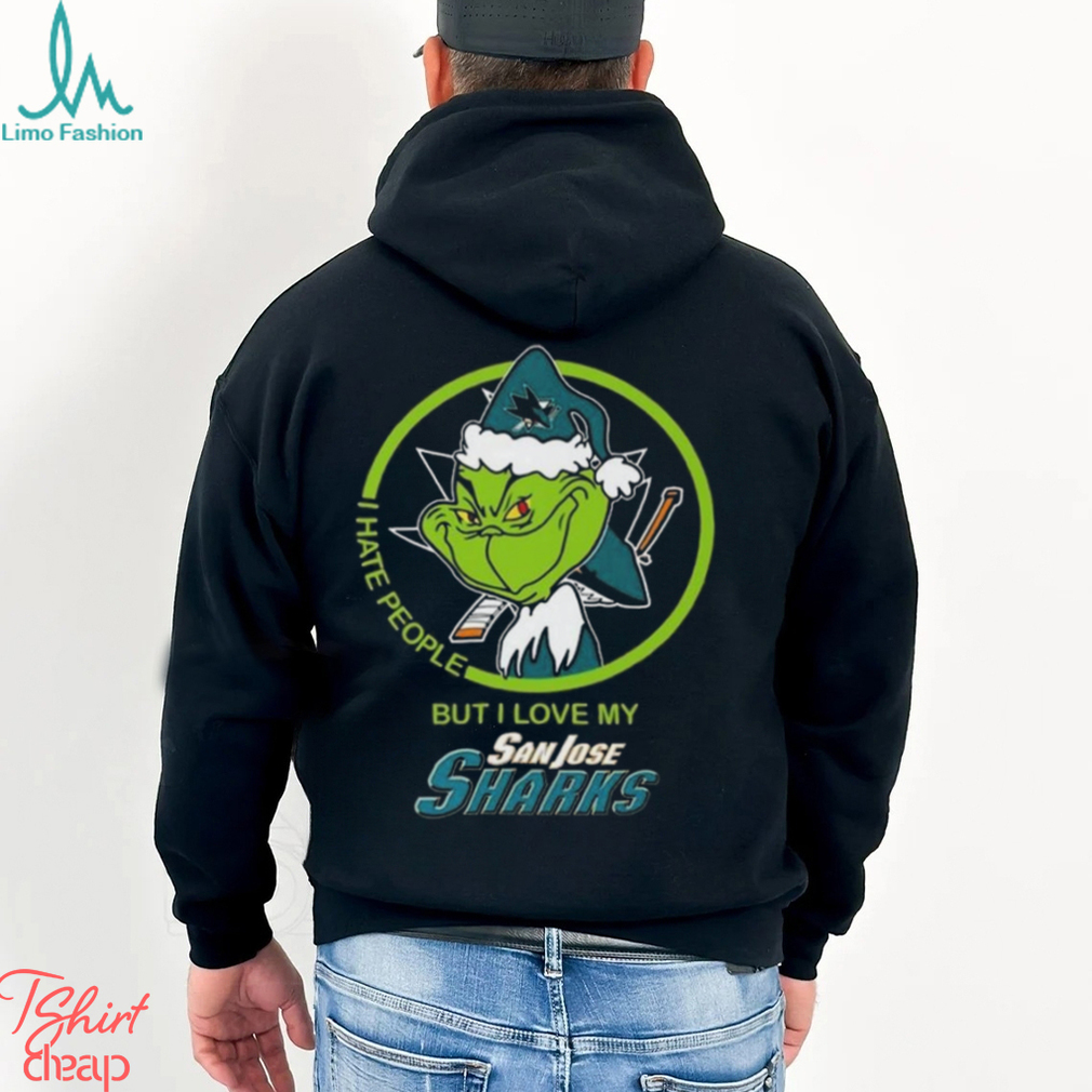 The Grinch I Hate People But I Love My San Jose Sharks Logo T Shirt The Grinch I Hate People But I Love My San Jose Sharks Logo T Shirt