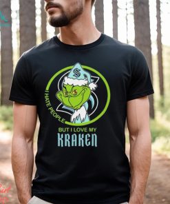 The Grinch I Hate People But I Love My Seattle Kraken Logo T Shirt
