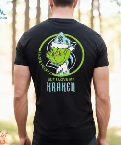 The Grinch I Hate People But I Love My Seattle Kraken Logo T Shirt