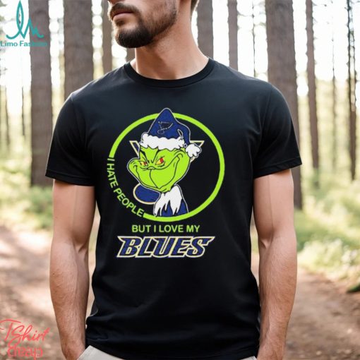 The Grinch I Hate People But I Love My St. Louis Blues Logo T Shirt