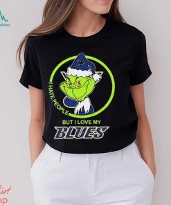 The Grinch I Hate People But I Love My St. Louis Blues Logo T Shirt