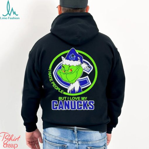 The Grinch I Hate People But I Love My Vancouver Canucks Logo T Shirt