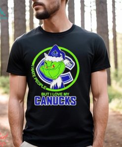 The Grinch I Hate People But I Love My Vancouver Canucks Logo T Shirt