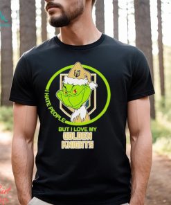 The Grinch I Hate People But I Love My Vegas Golden Knights Logo T Shirt