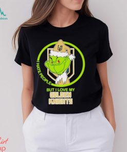 The Grinch I Hate People But I Love My Vegas Golden Knights Logo T Shirt