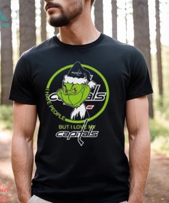 The Grinch I Hate People But I Love My Washington Capitals Logo T Shirt