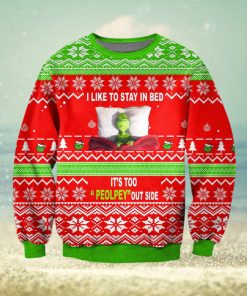 The Grinch I Like To Stay In Bed Ugly Christmas Sweater Perfect Holiday Gift