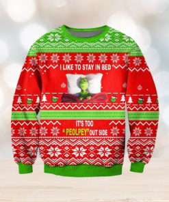 The Grinch I Like To Stay In Bed Ugly Christmas Sweater Perfect Holiday Gift