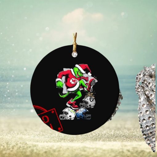 The Grinch Kansas City Chiefs Stomp On NFL Teams Christmas Ornament