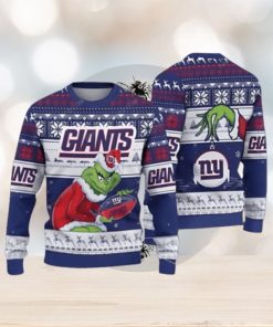 The Grinch New York Giants All Over Print 3D Ugly Christmas Sweater Xmas 3D Printed Christmas Sweater Gift