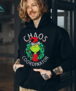 The Grinch Santa Hat Chaos Coordinator Christmas Shirt