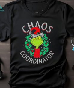 The Grinch Santa Hat Chaos Coordinator Christmas Shirt