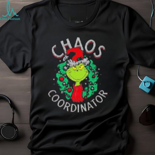 The Grinch Santa Hat Chaos Coordinator Christmas Shirt
