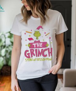 The Grinch Stole My Lesson Plan Shirt, Vintage Holiday Crewneck Sweatshirt