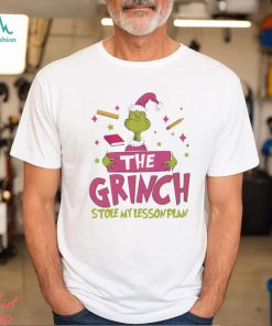 The Grinch Stole My Lesson Plan Shirt, Vintage Holiday Crewneck Sweatshirt