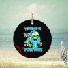 Front View Couple And Dogs Personalized Circle Ornament
