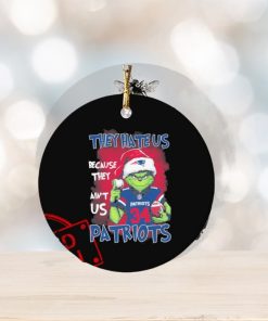 The Grinch They Hate Us Because Ain’t Us New England Patriots Gameday Football Christmas Ornament