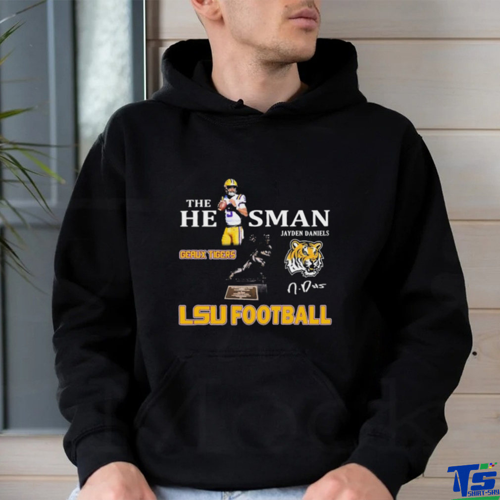 The Heisman Jayden Daniels LSU Tigers Football Signatures Shirt The Heisman Jayden Daniels LSU Tigers Football Signatures Shirt
