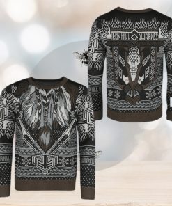 The Hobbit Bifur Iron Hill Dwarves Snowflake Pattern Holiday Ugly Christmas Sweater